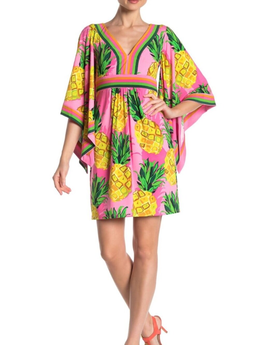 RARE: Cute and Fun Trina Turk Felisha Pineapple Tiki Dress